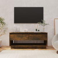 TV Cabinet Smoked Oak 102x41x44 cm Chipboard
