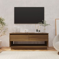TV Cabinet Brown Oak 102x41x44 cm Chipboard