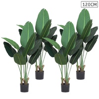 SOGA 4X 120cm Artificial Green Indoor Traveler Banana Fake Decoration Tree Flower Pot Plant