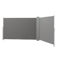 Instahut Side Awning Sun Shade Outdoor Retractable Privacy Screen 2X6M Grey