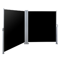 Instahut 2X6M Retractable Side Awning Garden Patio Shade Screen Panel Black