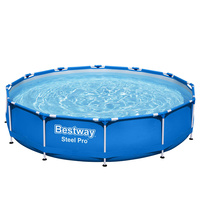 Bestway Swimming Pool Above Ground Pools Filter Pump 3.66M Power Steel Frame