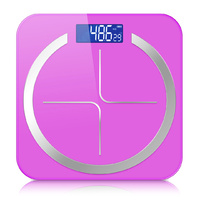 SOGA 180kg Digital Fitness Weight Bathroom Body Glass LCD Electronic Scales Pink