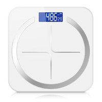 SOGA 180kg Digital Fitness Weight Bathroom Body Glass LCD Electronic Scales White