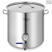 SOGA Stainless Steel Brewery Pot 71L With Beer Valve 45*45cm