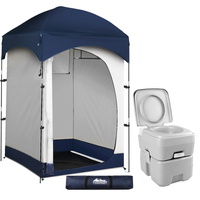 WEISSHORN 20L Outdoor Portable Toilet Camping Shower Tent Change Room Ensuite