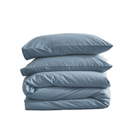Cosy Club Duvet Cover Quilt Set Flat Cover Pillow Case Essential Blue Double