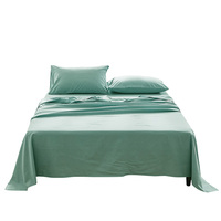 Cosy Club Cotton Sheet Set Bed Sheets Set King Cover Pillow Case Green