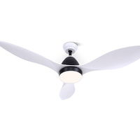 48" DC Motor Ceiling Fan with LED Light with Remote 8H Timer Reverse Mode 5 Speeds White