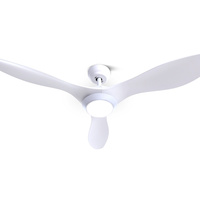 52" DC Motor Ceiling Fan with LED Light with Remote 8H Timer Reverse Mode 5 Speeds White