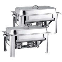 SOGA 2X 9L Stainless Steel Chafing Catering Dish Food Warmer