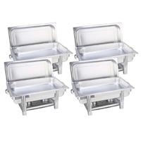 SOGA 4X Stainless Steel Chafing Single Tray Catering Dish Food Warmer