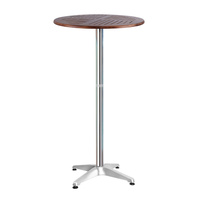 Outdoor Bar Table Furniture Wooden Cafe Table Aluminium Adjustable Round Gardeon