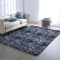 Artiss Gradient Shaggy Rug 140x200cm Carpet Area Rugs Dark Grey