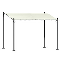 Instahut Gazebo Marquee 3m Outdoor Event Wedding Tent Camping Party Shade Iron Art Canopy Beige