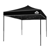Instahut Gazebo 3x3m Pop Up Marquee Replacement Roof Outdoor Wedding Tent Black