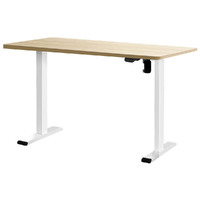 Artiss Electric Standing Desk Motorised Sit Stand Desks Table White Oak 140cm