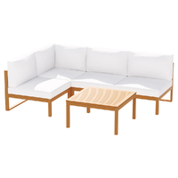 Gardeon 5PCS Outdoor Sofa Set 4-Seater Couch Lounge Setting Acacia Wood