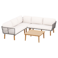 Gardeon 5-Seater Outdoor Sofa Set Aluminum Lounge Setting Wooden