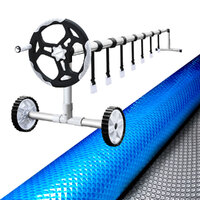 Aquabuddy 11x6.2m Pool Cover Roller Swimming Solar Blanket Heater Covers Bubble