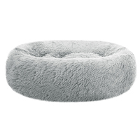 Pet Bed Dog Cat Calming Bed Medium 75cm Light Grey Sleeping Comfy Cave Washable