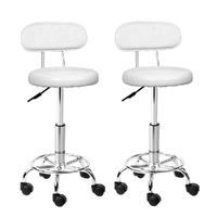 Artiss 2x Salon Stool Swivel Barber Chair Backrest Hairdressing Hydraulic Height