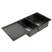 Cefito 1000 x 450mm Stainless Steel Sink Silver Black