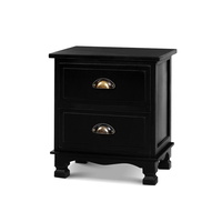2x Artiss Bedside Tables Drawers Side Table Nightstand Storage Cabinet Vintage