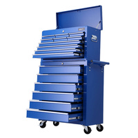 Giantz Tool Box Chest Trolley 16 Drawers Cabinet Cart Garage Toolbox Blue