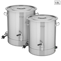 SOGA 2X 48L Stainless Steel URN Commercial Water Boiler 2200W