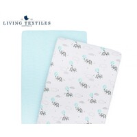 2-Pack Jersey Bassinet Fitted Sheet Set by Living Textiles