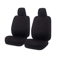 Seat Covers for ISUZU D-MAX 06/2012 - ON DUAL CAB CHASSIS UTILITY FRONT 2X BUCKETS BLACK ALL TERRAIN