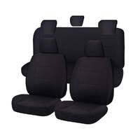 Seat Covers for TOYOTA HILUX SR - SR5 4X4 KUN26R - GGN25R 04/2005 - 06/2015 S DUAL CAB UTILITY FR BLACK ALL TERRAIN
