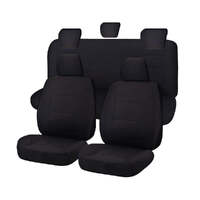 Seat Covers for TOYOTA HILUX SR - SR5 4X4 KUN26R - GGN25R 04/2005 - 06/2015 S DUAL CAB UTILITY FR BLACK CHALLENGER