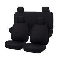 Seat Covers for NISSAN NAVARA D40 01/2006 - 02/2015 DUAL CAB UTILITY FR BLACK CHALLENGER