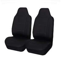 Universal Lavish Front Seat Covers Size 60/25 | Black/White Stitching