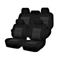 Seat Covers for VOLKWAGEN AMAROK 2H SERIES 02/2011 ? ON DUAL CAB FR BLACK PREMIUM