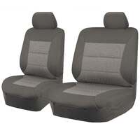 Seat Covers for TOYOTA LANDCRUISER 60.70.80 SERIES HZJ-HDJ-FZJ 1981 - 2010 TROOP CARRIER 4X4 SINGLE CAB CHASSIS FRONT BUCKET + _ BENCH GREY PREMIUM