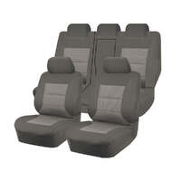 Seat Covers for MITSUBISHI OUTLANDER ZJ.ZK, ZL SERIES 11/2012 - 07/2021 4X4 SUV/WAGON 5 SEATERS FR GREY PREMIUM