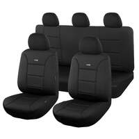Seat Covers for NISSAN NAVARA SL, ST, ST-X, PRO-4X DUAL CAB 12/2020-ON SHARKSKIN Elite Black