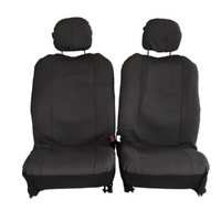 Canvas Seat Covers For Mitsubishi Triton 07/2006-2020 Grey Dual-Cab