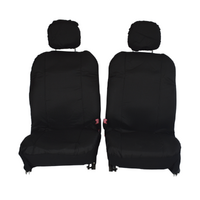 Canvas Seat Covers For Mitsubishi Triton 09/2009-10/2011 Dual-Cab Black