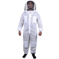 Beekeeping Bee Full Suit 3 Layer Mesh Ultra Cool Ventilated Hoodie Veil Beekeeping Protective Gear Size M