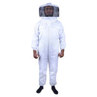 Beekeeping Bee Full Suit Standard Cotton With Round Head Veil  M