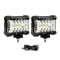 2x 4inch CREE LED Light Bar Side Shooter Pods Combo Beam Work Driving 4WD OffRoad