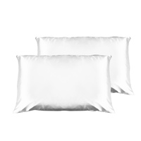 Casa Decor Luxury Satin Pillowcase Twin Pack Size With Gift Box Luxury - White