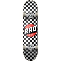 RAD Complete Dude Crew 7.75" x 31" Skateboard - Checkers Black / White