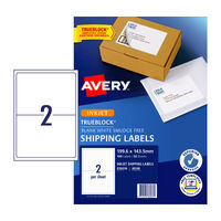 AVERY IP Label J8168 2Up Pack of 100