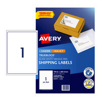 AVERY Label White 199.6X289 1Up Pack of 10