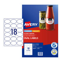 AVERY Label Oval L7102 18Up Pack of 10